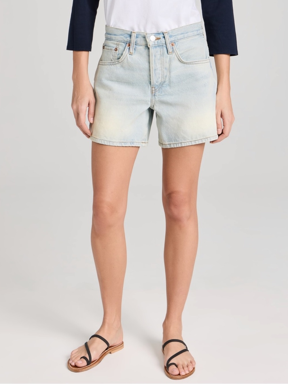 Re/Done Mid Rise Boy Shorts
